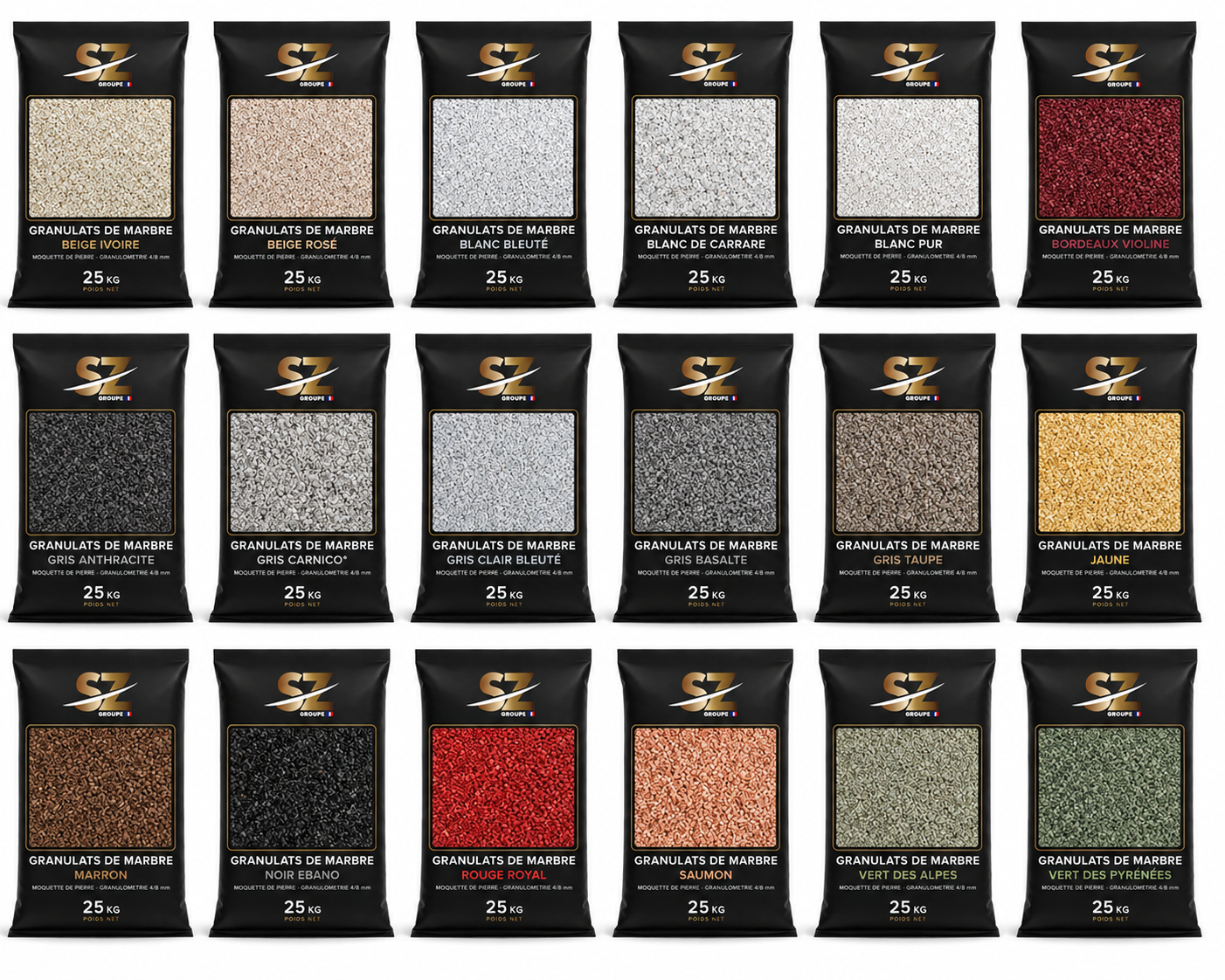 Granulats de marbre 25Kg - Couleur au choix – Image 2