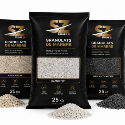 Granulats de marbre 25Kg - Couleur au choix