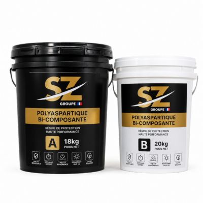 Résine Polyaspartique bi‑composante (38 kg)