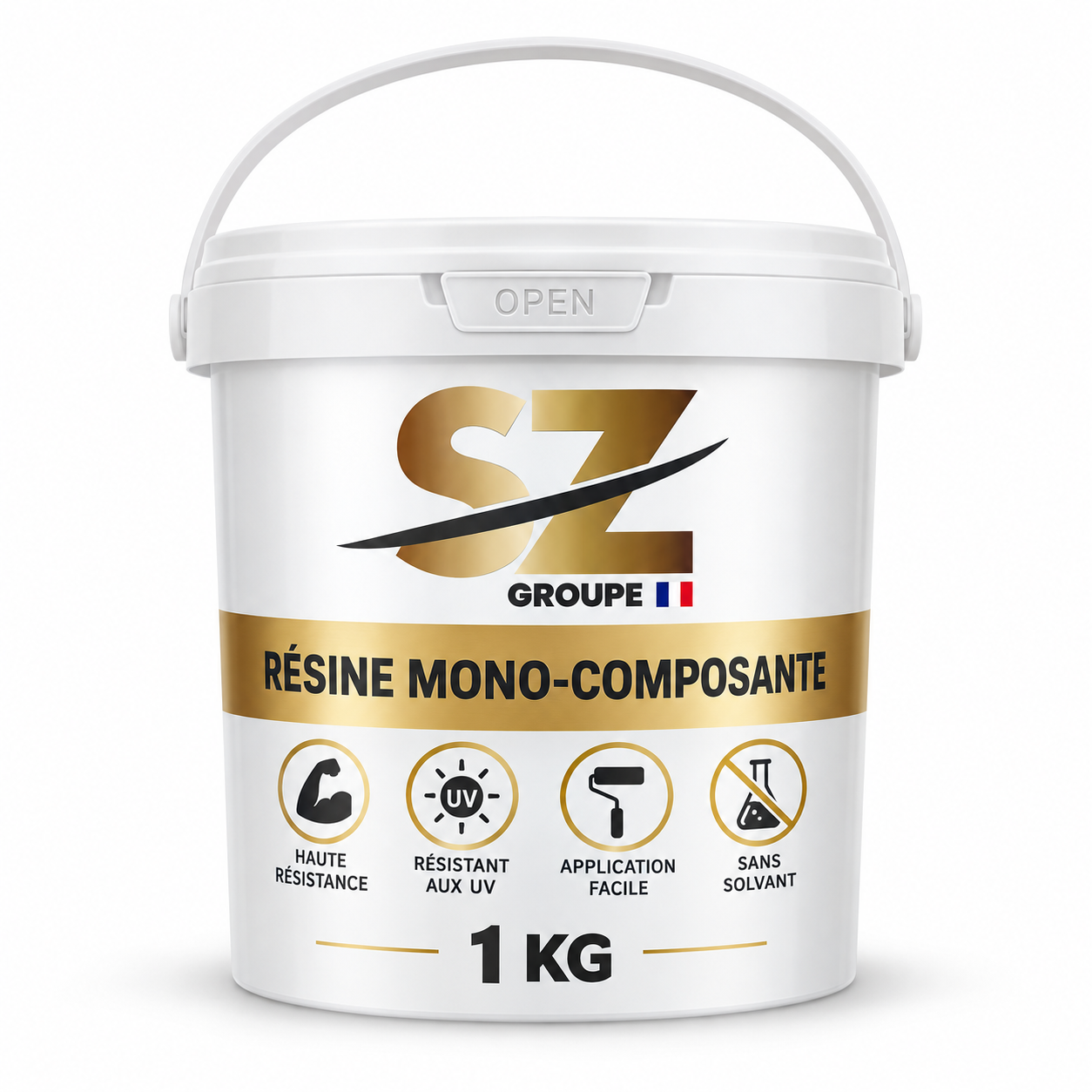 Résine Polyuréthane Mono-Composant SZ 1 kg – Liant Moquette de Pierre